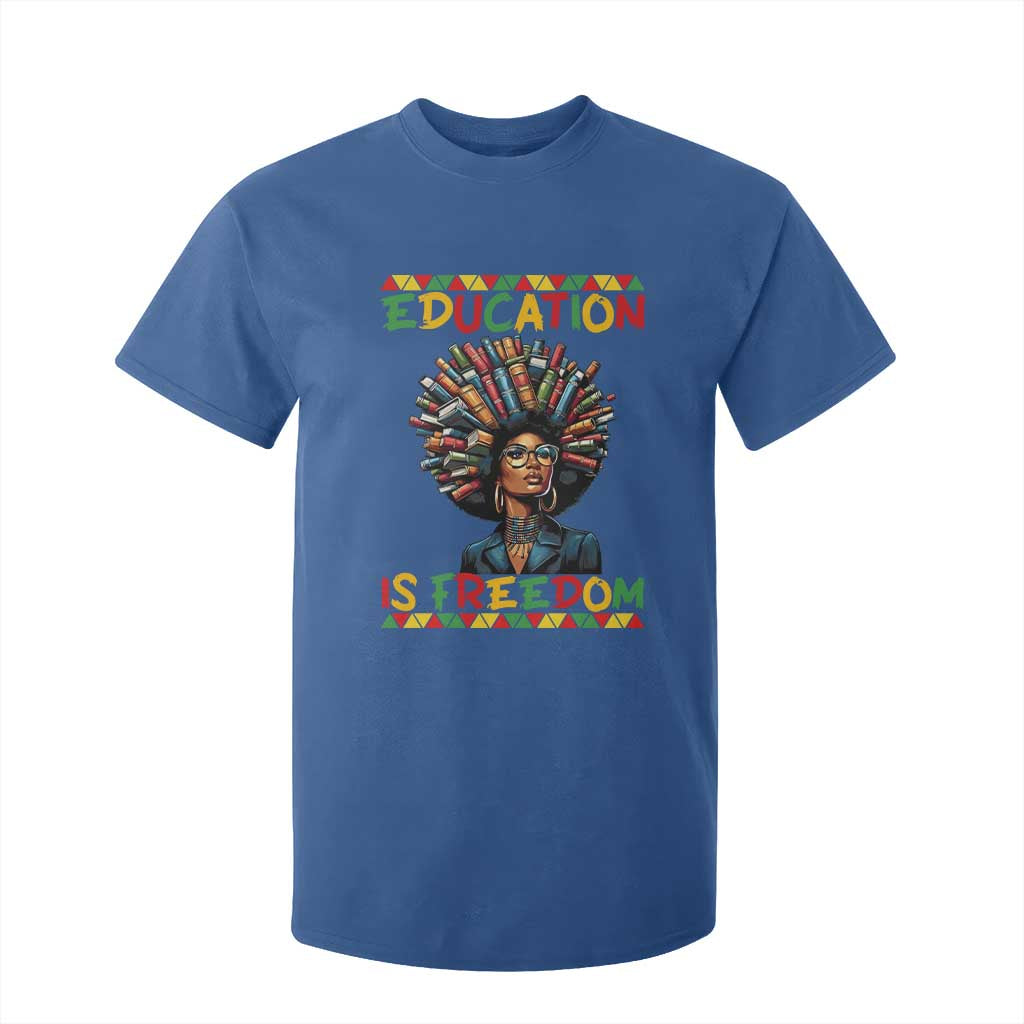 Education Is Freedom T Shirt For Kid Black History Month Gift For Teachers - African Pride