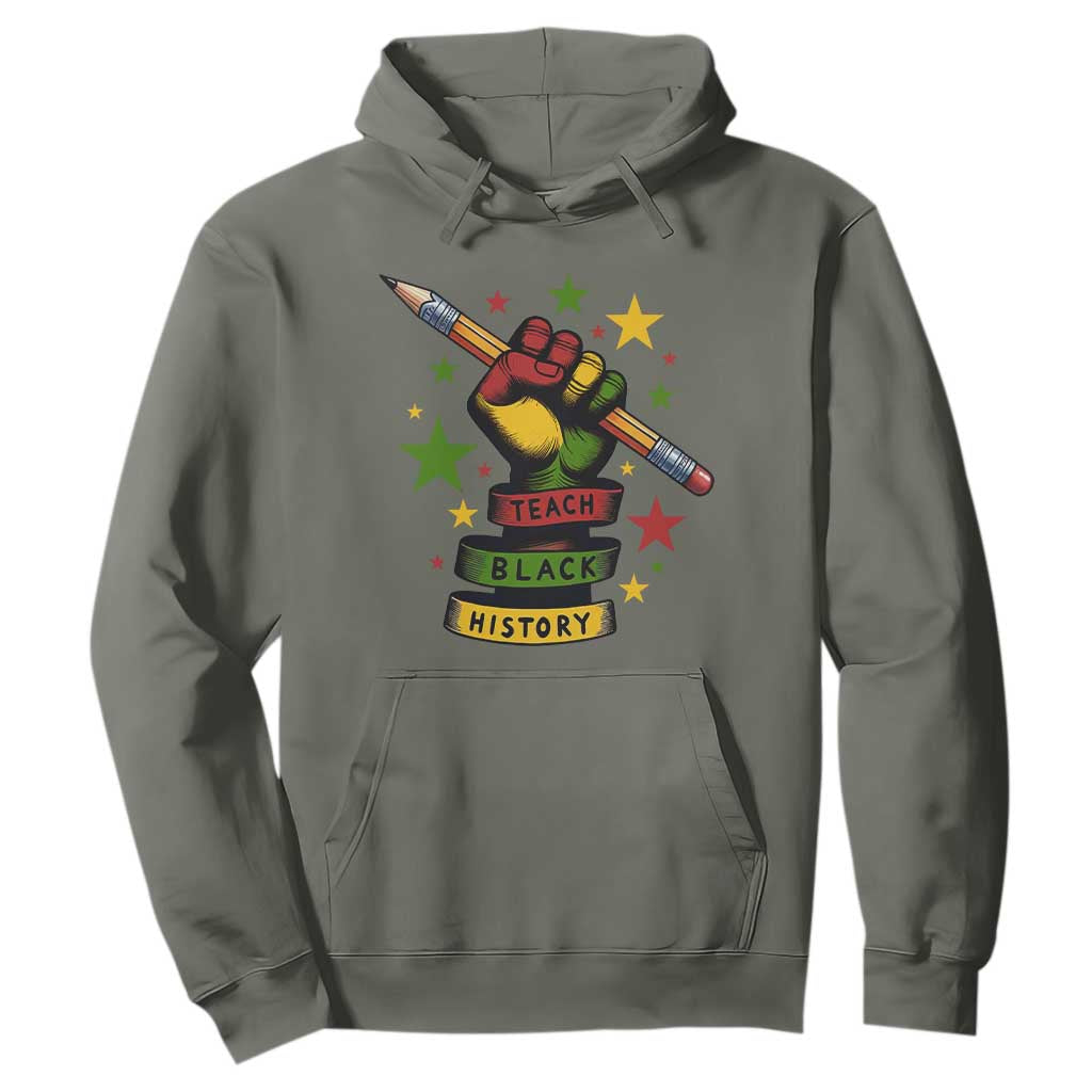 Teach Black History Education Pride Hoodie Black History Month - African Pride