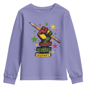 Teach Black History Education Pride Youth Sweatshirt Black History Month - African Pride