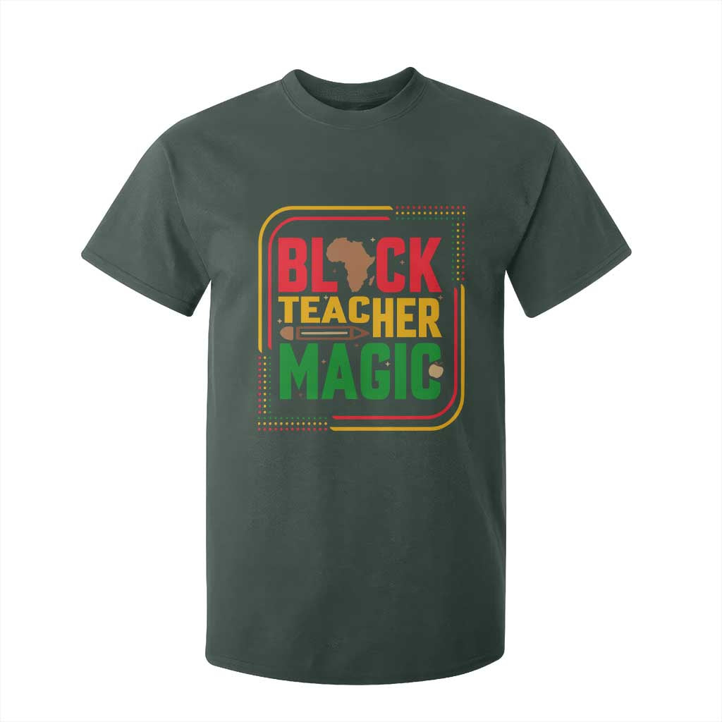 Black Teacher Magic T Shirt For Kid African American Pride Educator Gift - African Pride