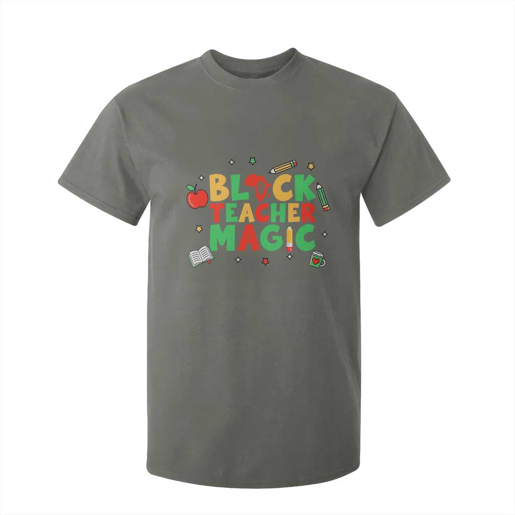 Inspirational Black Teacher Magic T Shirt For Kid African American History Month - African Pride
