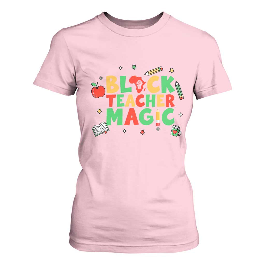 Inspirational Black Teacher Magic T Shirt For Women African American History Month - African Pride