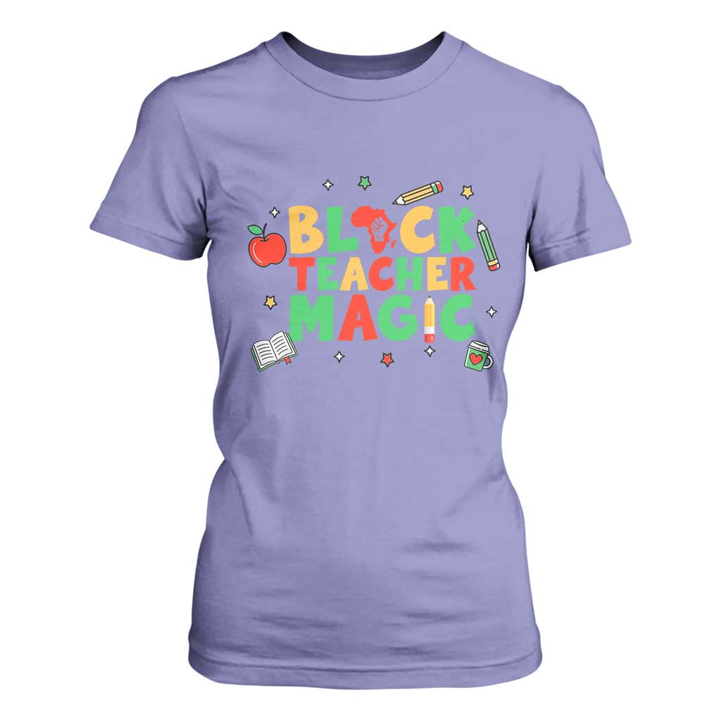 Inspirational Black Teacher Magic T Shirt For Women African American History Month - African Pride