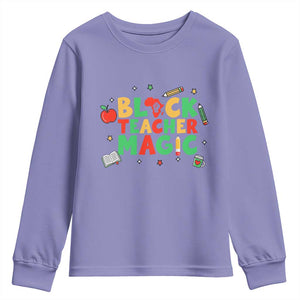 Inspirational Black Teacher Magic Youth Sweatshirt African American History Month - African Pride