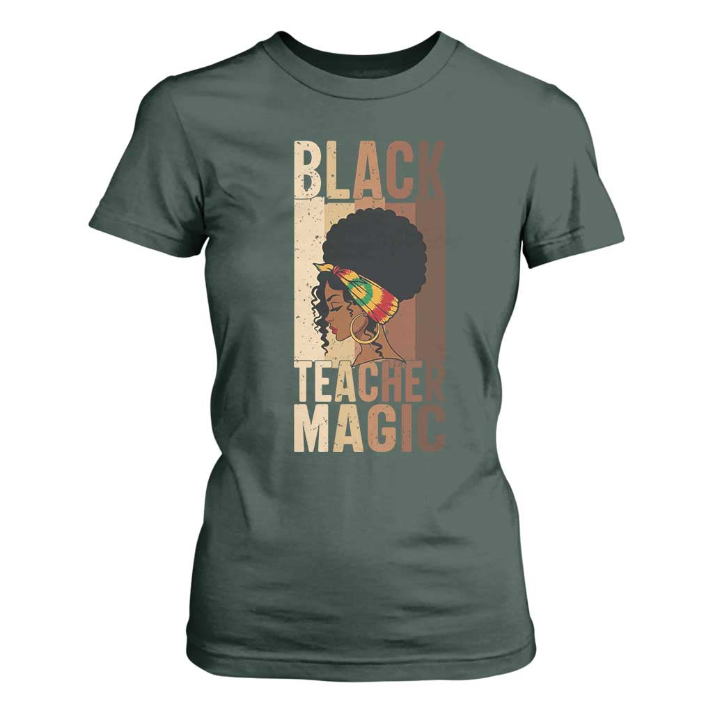 Black Teacher Magic T Shirt For Women African American Pride Teacher Life - African Pride