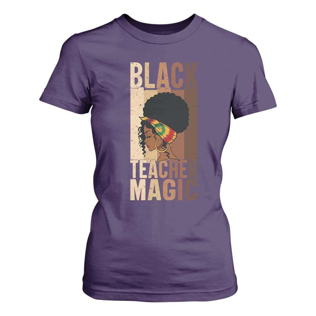 Black Teacher Magic T Shirt For Women African American Pride Teacher Life - African Pride