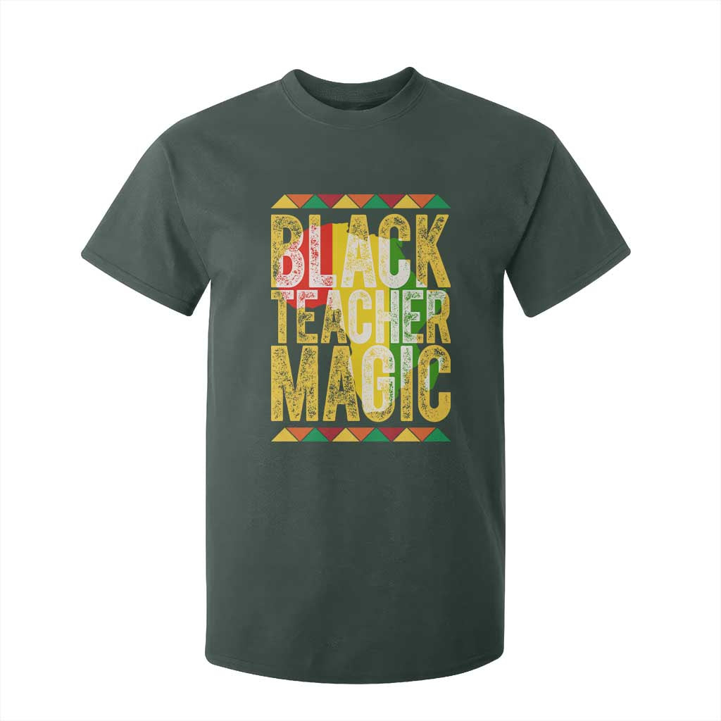 Black History Month Gift T Shirt For Kid Black Teacher Magic - African Pride