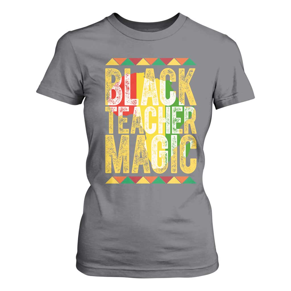 Black History Month Gift T Shirt For Women Black Teacher Magic - African Pride