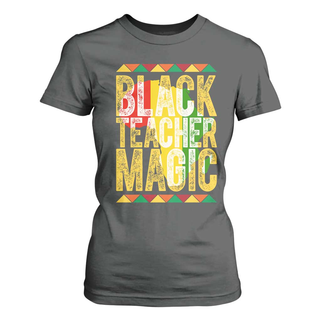 Black History Month Gift T Shirt For Women Black Teacher Magic - African Pride