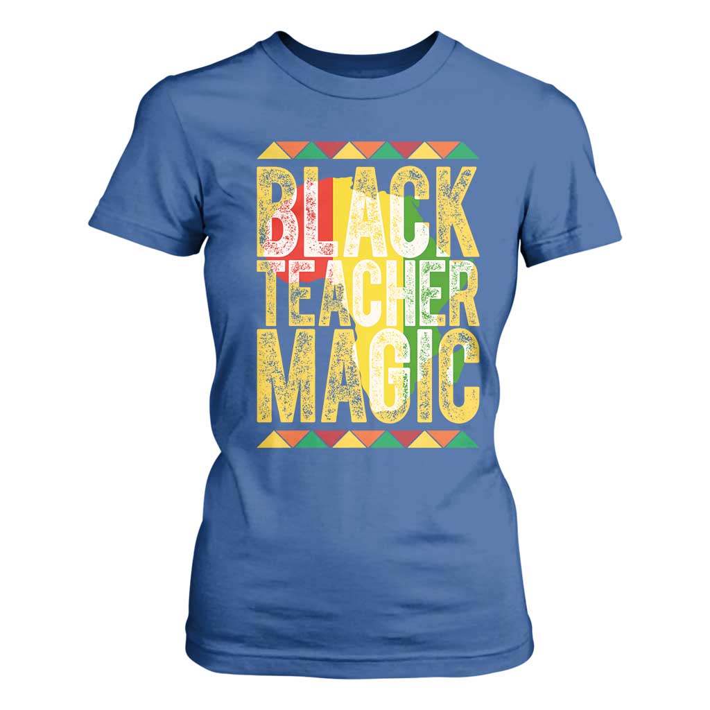 Black History Month Gift T Shirt For Women Black Teacher Magic - African Pride