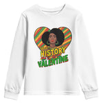 Black History Is My Valentine Youth Sweatshirt Gift For Black Women - African Pride