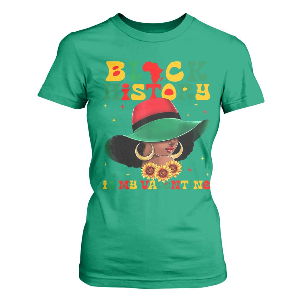 Black History Is My Valentine T Shirt For Women Women Gift For February - African Pride