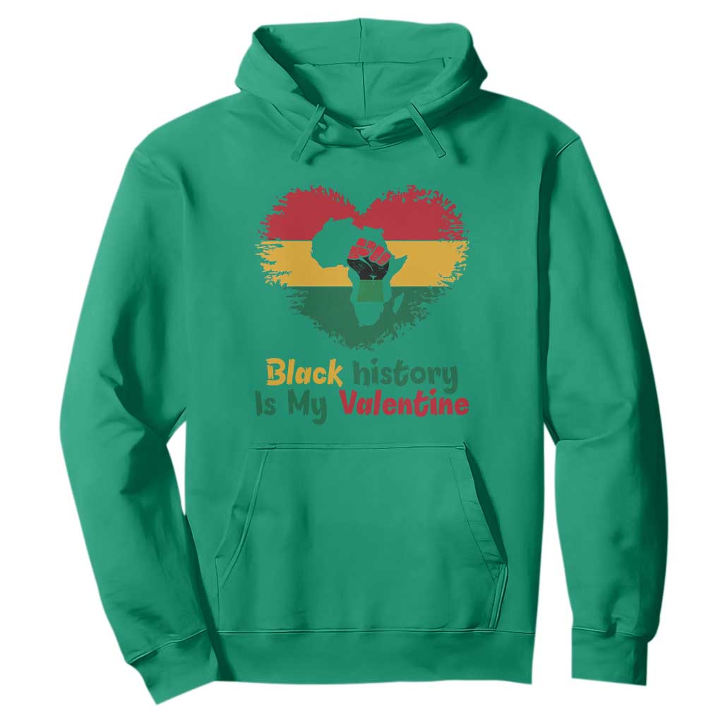 African American Women Pride Hoodie Black History Is My Valentine - African Pride