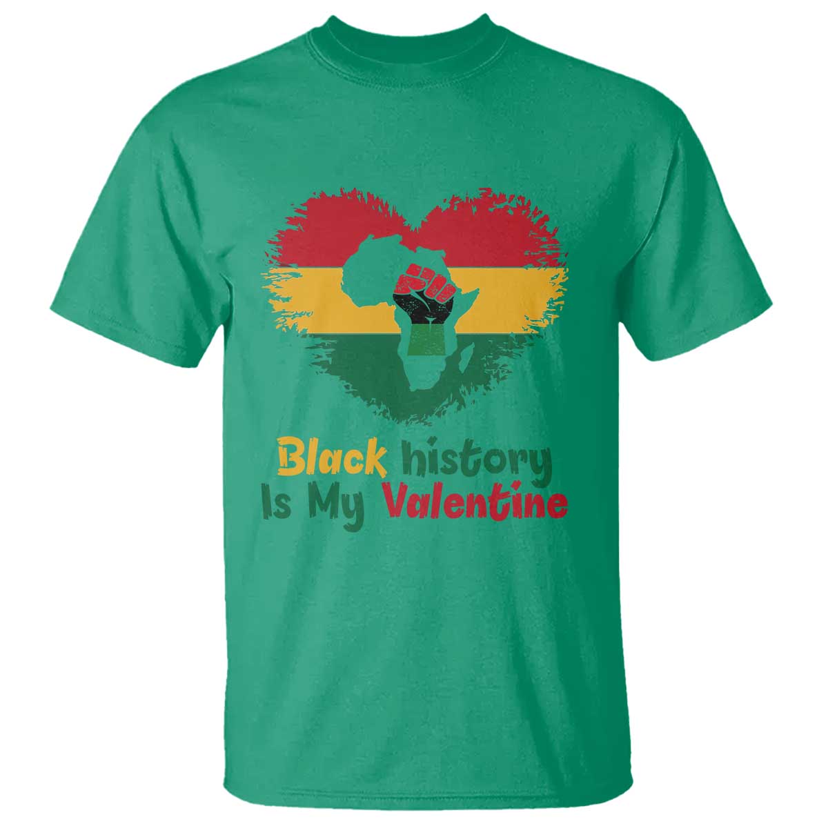 African American Women Pride T Shirt Black History Is My Valentine - African Pride