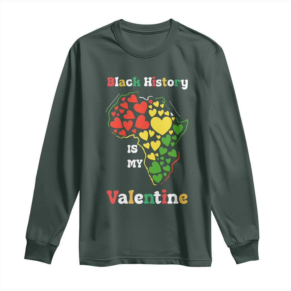 Melanin Queen Black History Month Long Sleeve Shirt Is My Valentine - African Pride