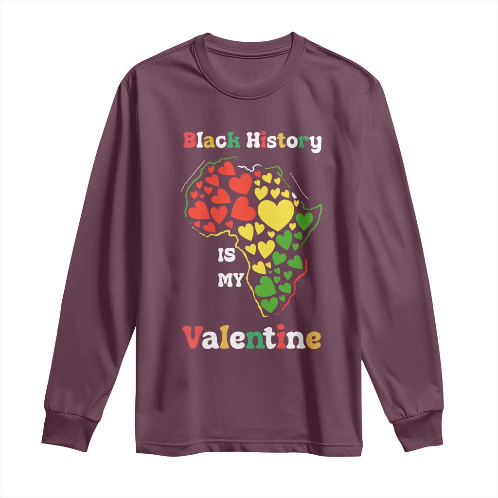 Melanin Queen Black History Month Long Sleeve Shirt Is My Valentine - African Pride