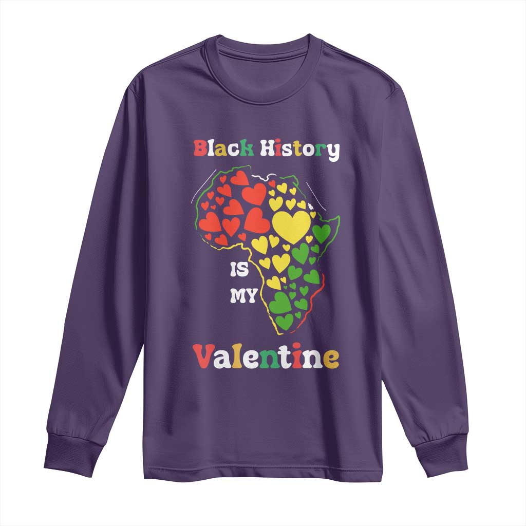 Melanin Queen Black History Month Long Sleeve Shirt Is My Valentine - African Pride