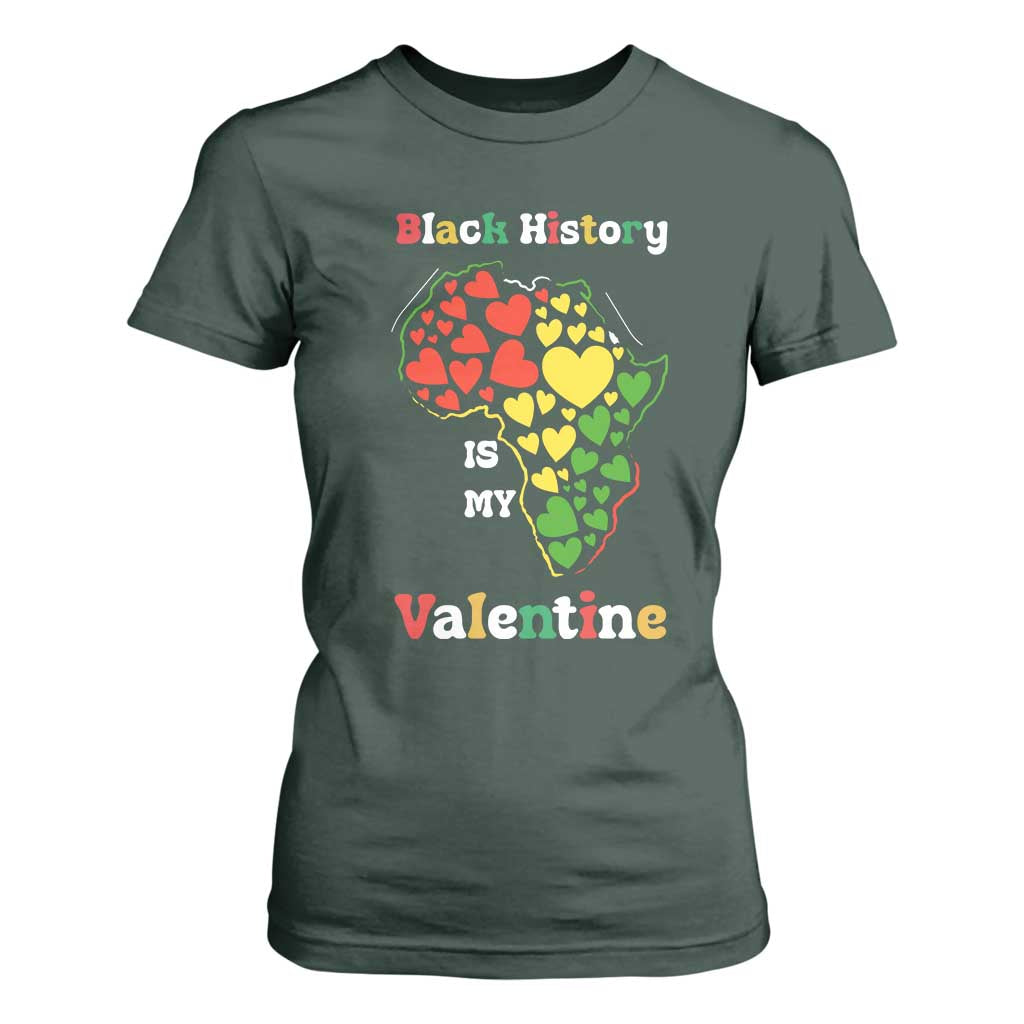Melanin Queen Black History Month T Shirt For Women Is My Valentine - African Pride