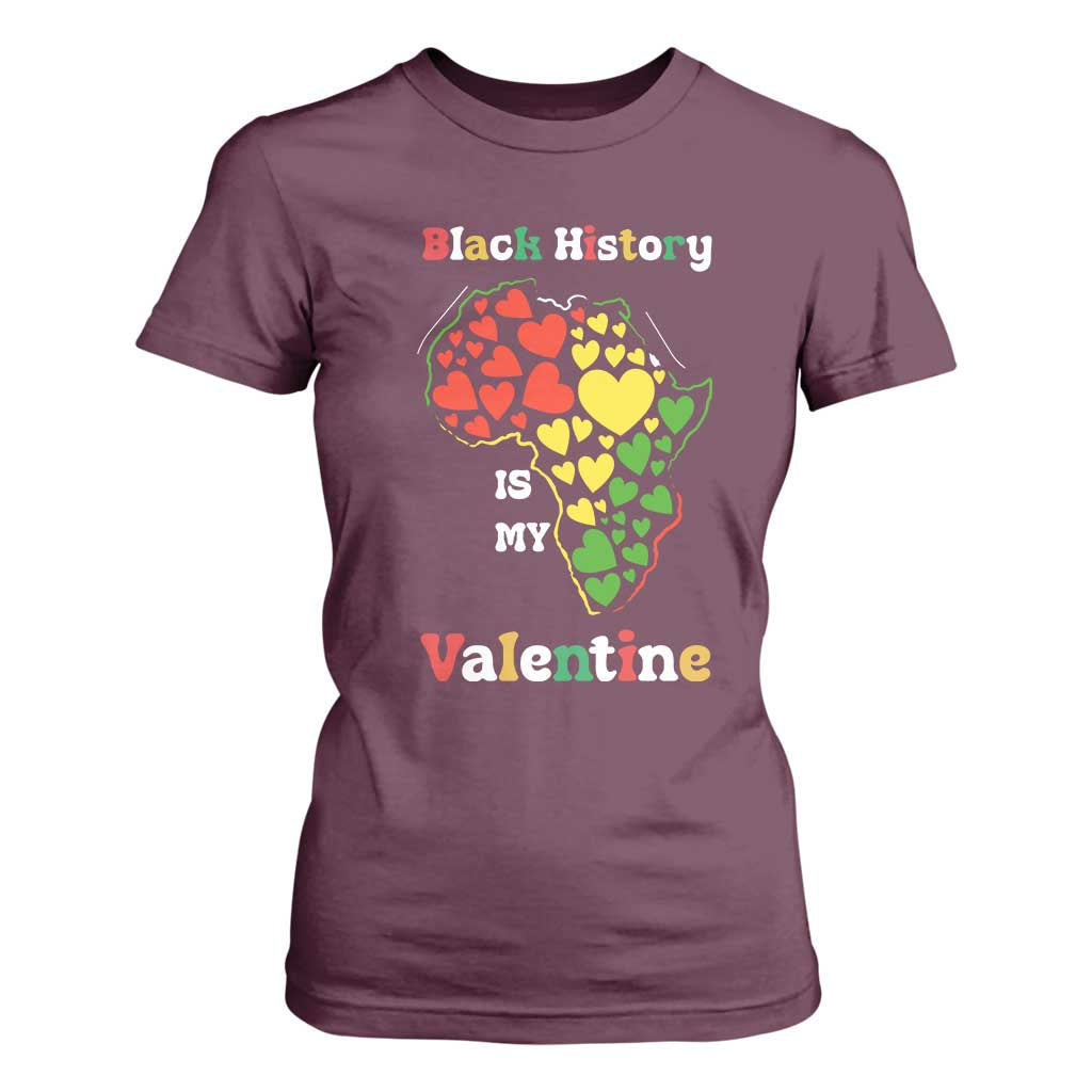 Melanin Queen Black History Month T Shirt For Women Is My Valentine - African Pride
