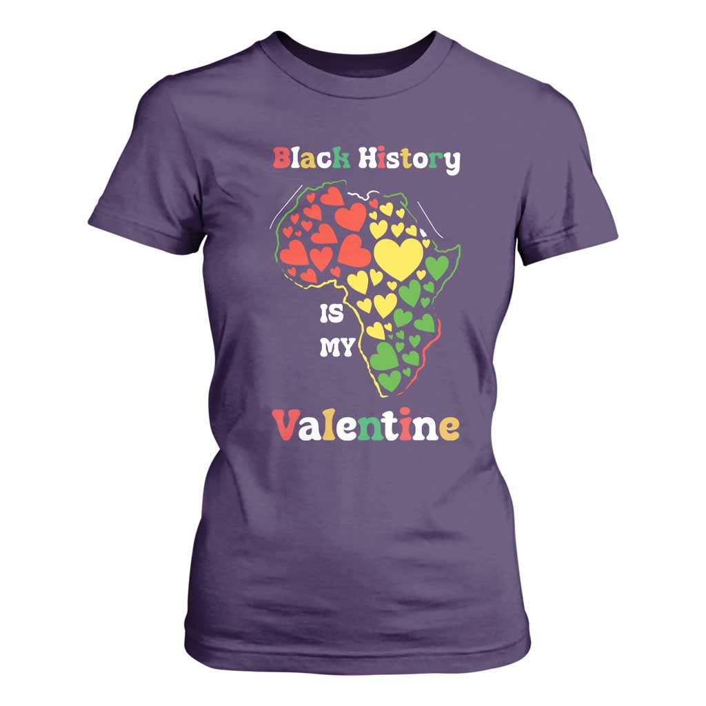 Melanin Queen Black History Month T Shirt For Women Is My Valentine - African Pride