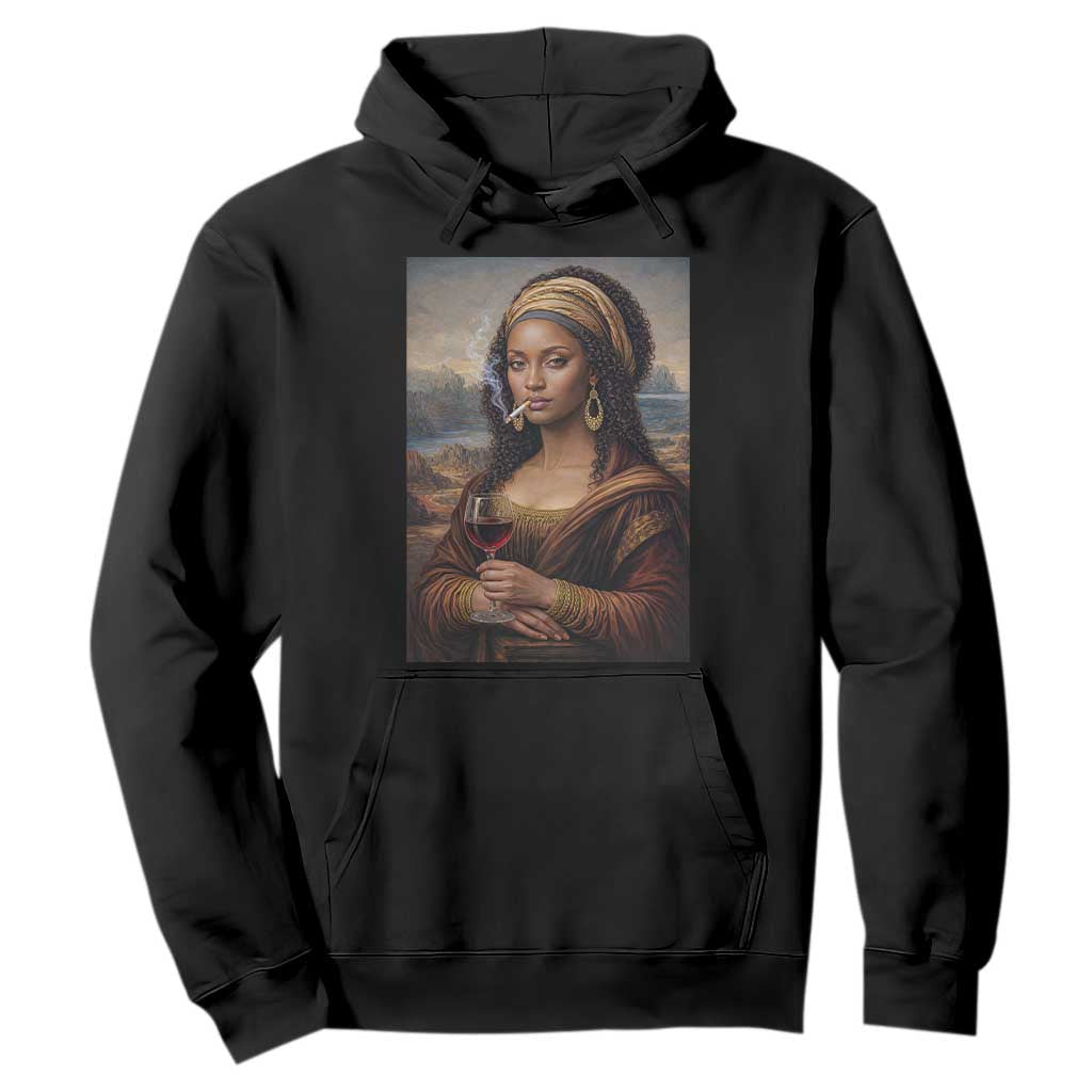 Funny Black Mona Lisa Hoodie Melanin Queen Black History Month