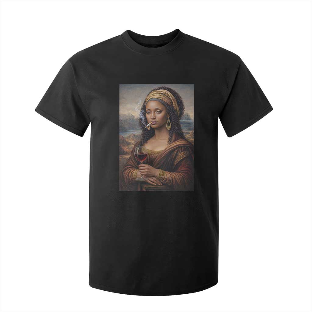 Funny Black Mona Lisa T Shirt For Kid Melanin Queen Black History Month