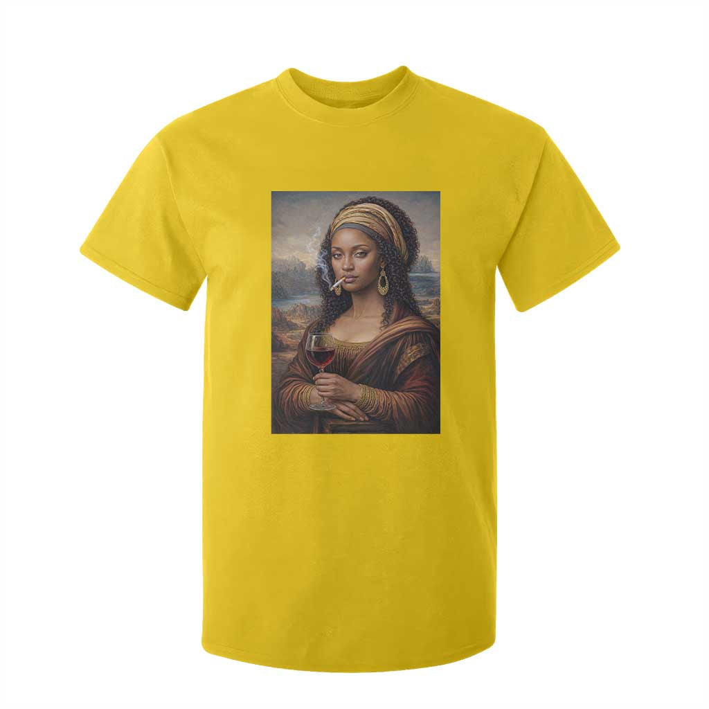 Funny Black Mona Lisa T Shirt For Kid Melanin Queen Black History Month
