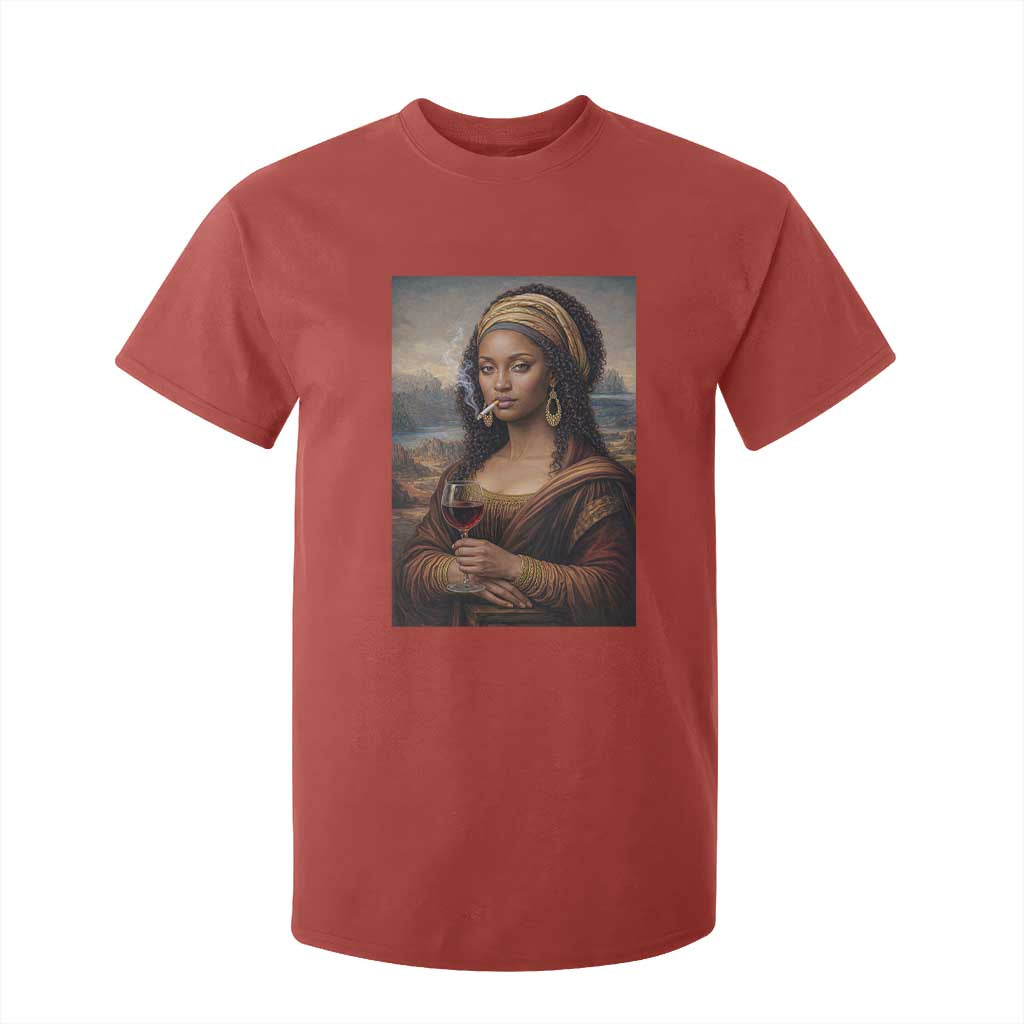 Funny Black Mona Lisa T Shirt For Kid Melanin Queen Black History Month
