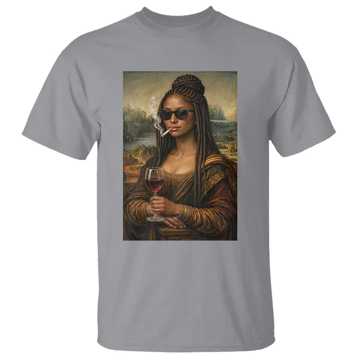 Black Mona Lisa African American T Shirt Black History Month