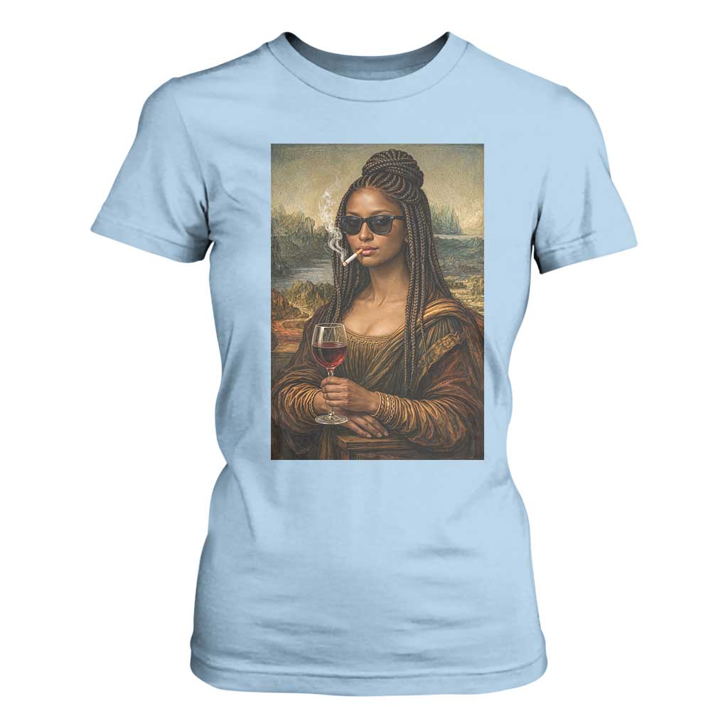 Black Mona Lisa African American T Shirt For Women Black History Month
