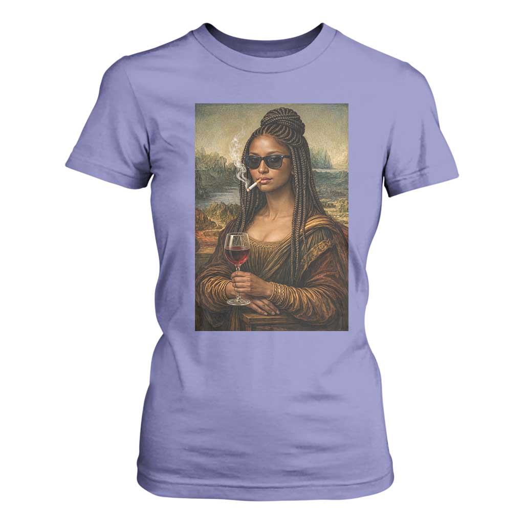 Black Mona Lisa African American T Shirt For Women Black History Month