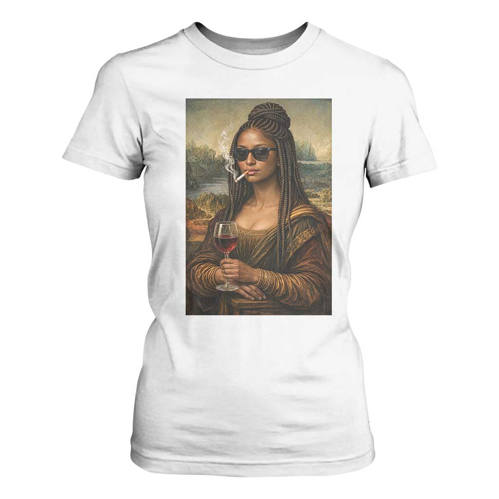 Black Mona Lisa African American T Shirt For Women Black History Month
