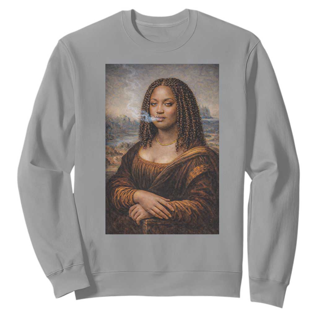 Funny Black Mona Lisa Sweatshirt African American Pride