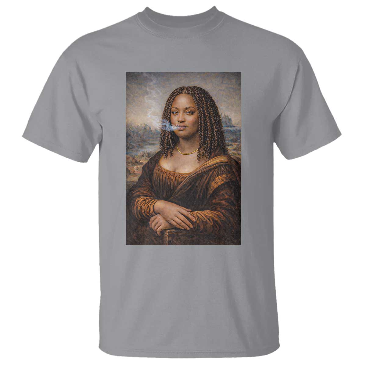 Funny Black Mona Lisa T Shirt African American Pride