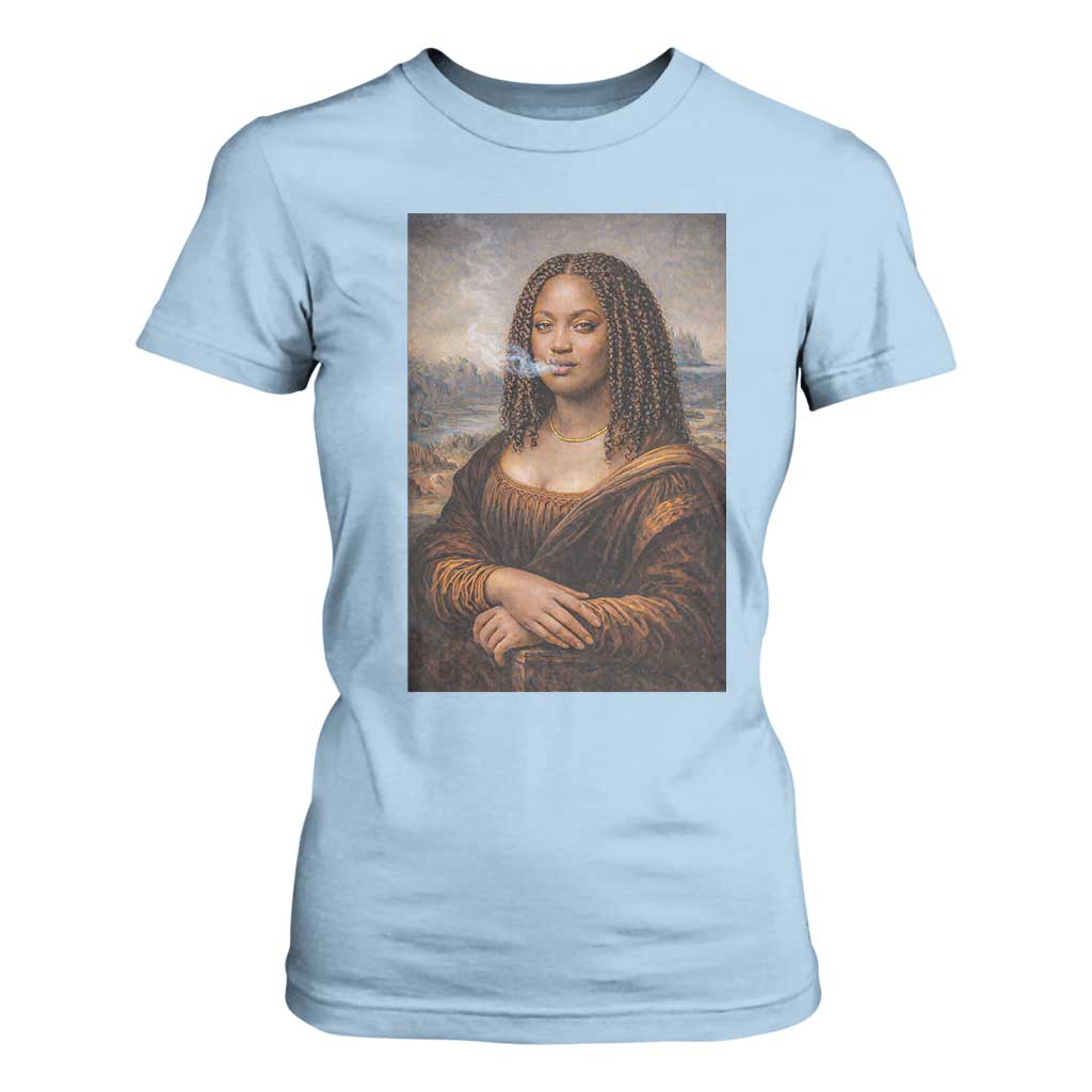 Funny Black Mona Lisa T Shirt For Women African American Pride