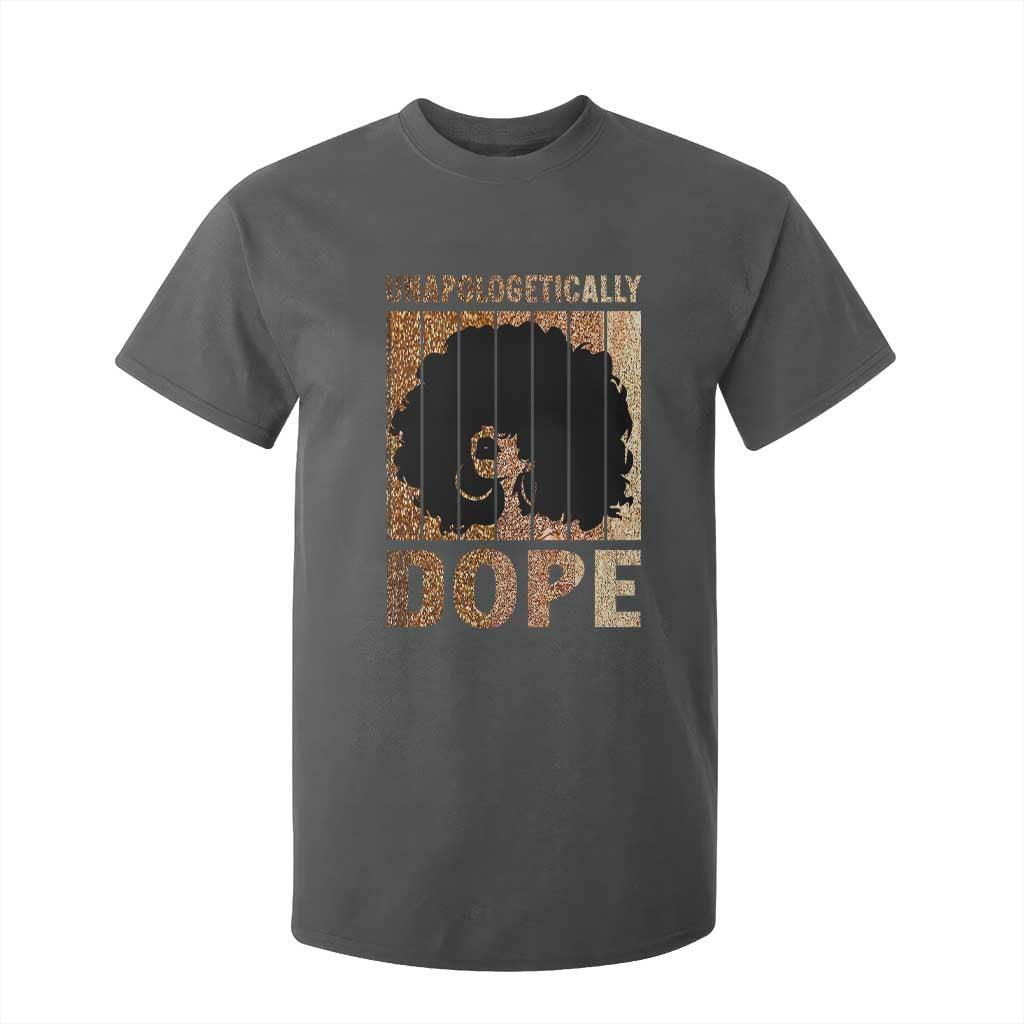 Melanin Queen Glitter Print T Shirt For Kid Unapologetically Dope - African Pride