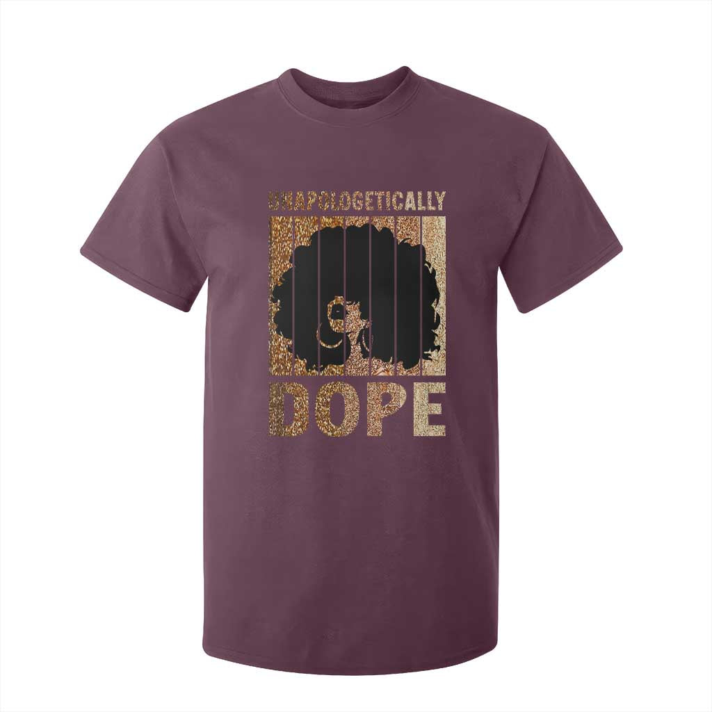 Melanin Queen Glitter Print T Shirt For Kid Unapologetically Dope - African Pride