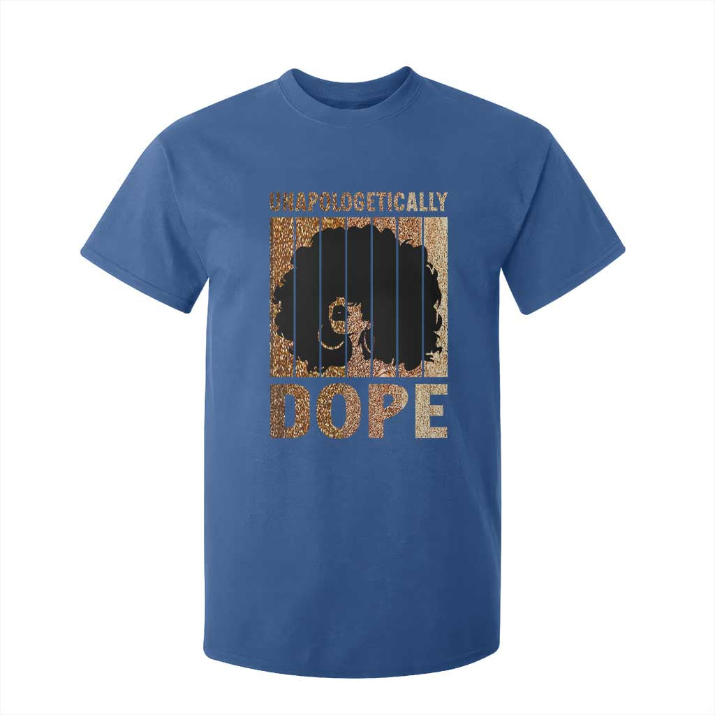 Melanin Queen Glitter Print T Shirt For Kid Unapologetically Dope - African Pride