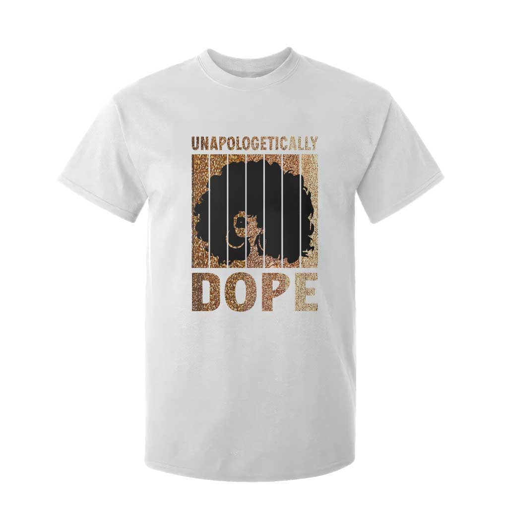 Melanin Queen Glitter Print T Shirt For Kid Unapologetically Dope - African Pride