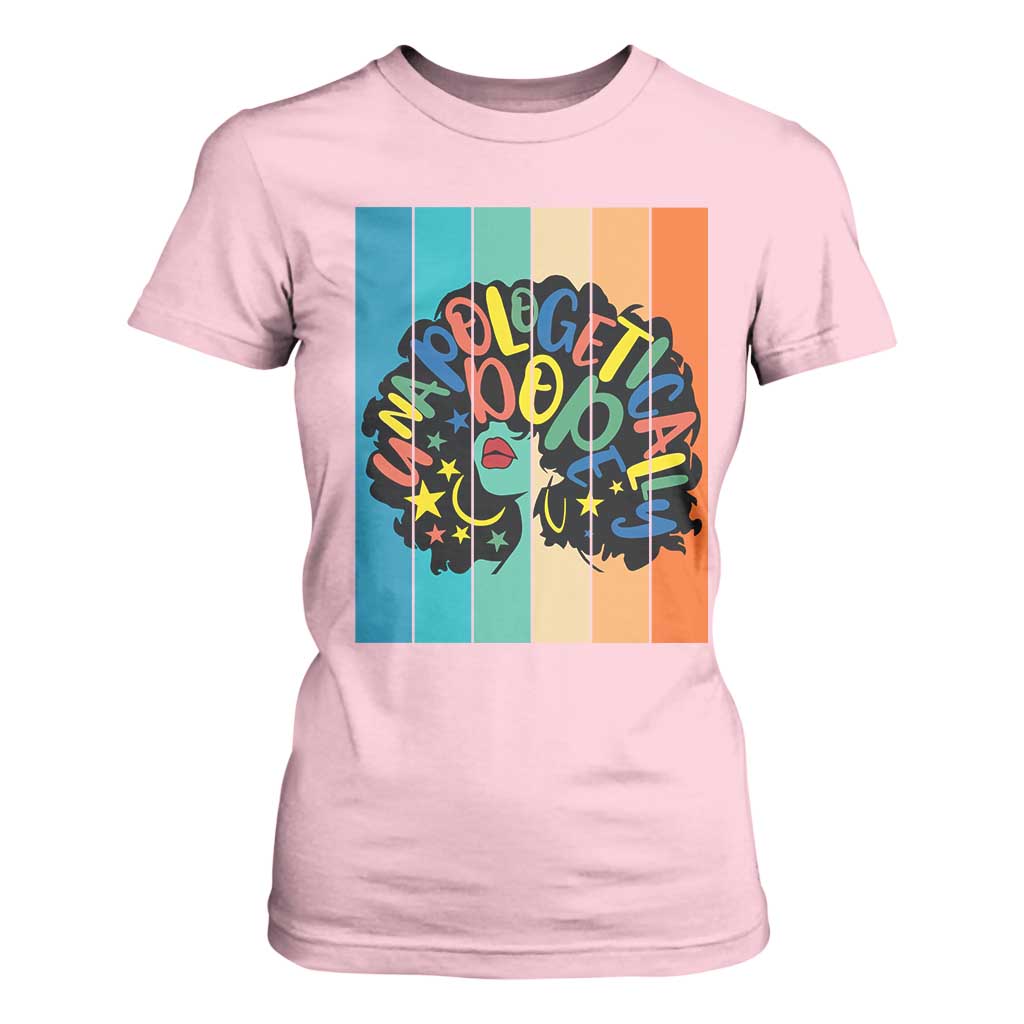 Black Girl Magic Pride T Shirt For Women Unapologetically Dope Retro Sunset - African Pride