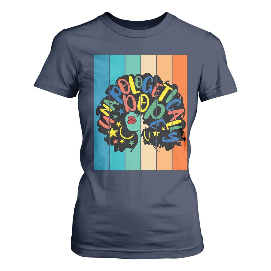 Black Girl Magic Pride T Shirt For Women Unapologetically Dope Retro Sunset - African Pride