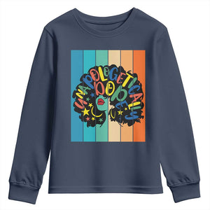 Black Girl Magic Pride Youth Sweatshirt Unapologetically Dope Retro Sunset - African Pride