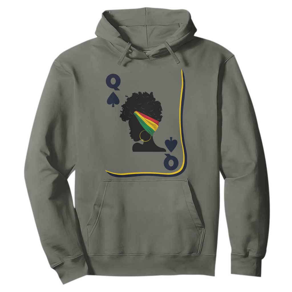 Black Woman Gift Hoodie Melanin Queen Card - African Pride