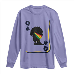 Black Woman Gift Long Sleeve Shirt Melanin Queen Card - African Pride