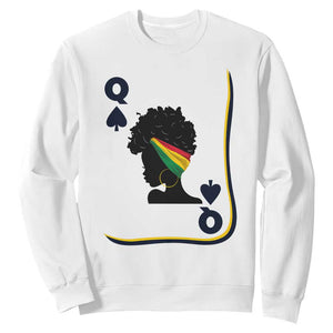 Black Woman Gift Sweatshirt Melanin Queen Card - African Pride