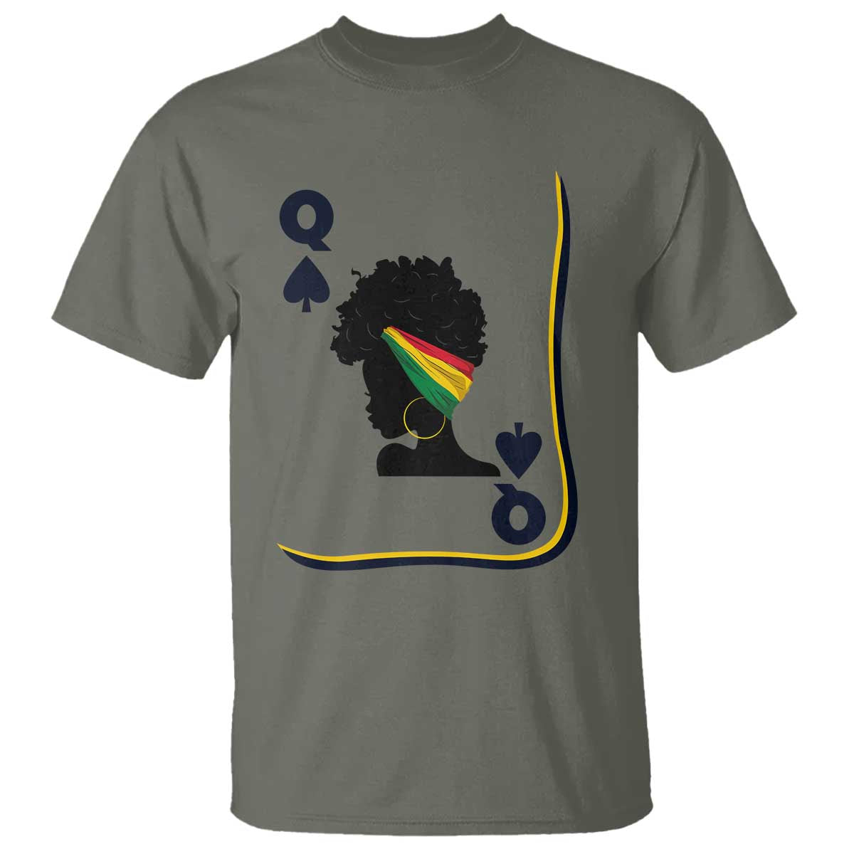 Black Woman Gift T Shirt Melanin Queen Card - African Pride