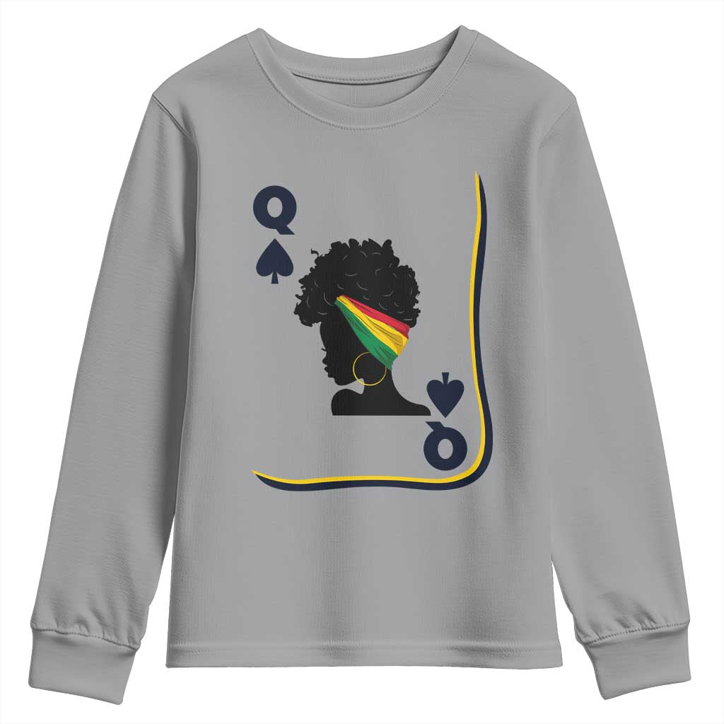Black Woman Gift Youth Sweatshirt Melanin Queen Card - African Pride