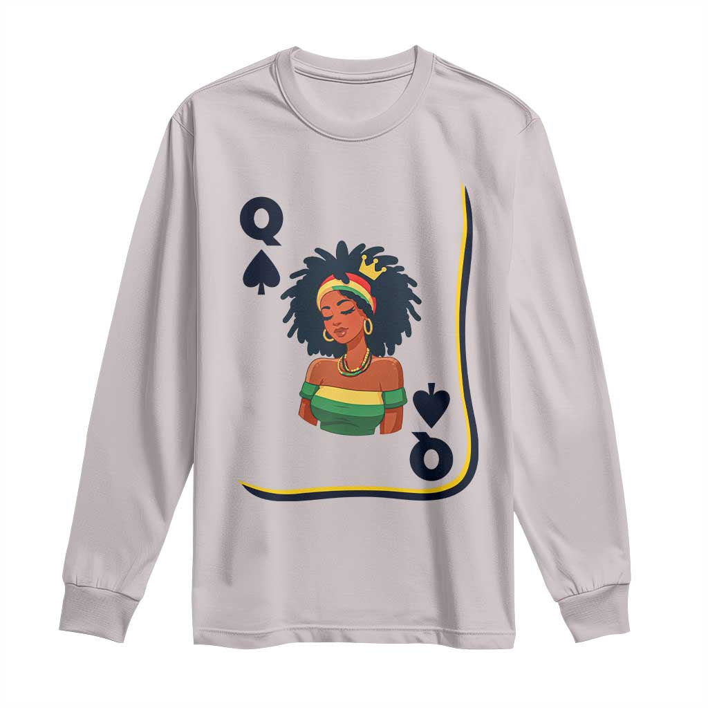 Queen Of Spades Black Girl Long Sleeve Shirt African American Women Pride - African Pride