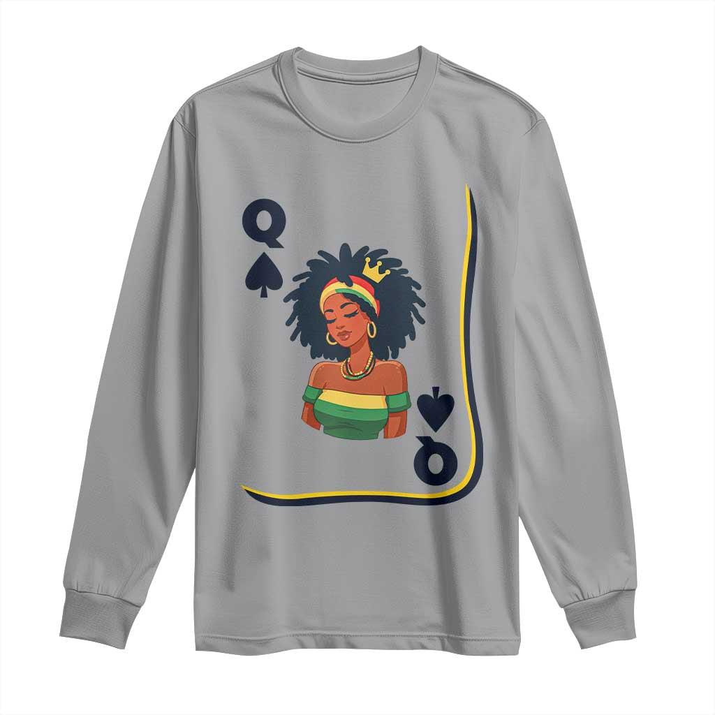 Queen Of Spades Black Girl Long Sleeve Shirt African American Women Pride - African Pride