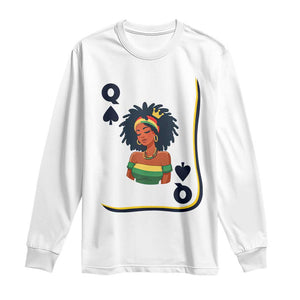 Queen Of Spades Black Girl Long Sleeve Shirt African American Women Pride - African Pride